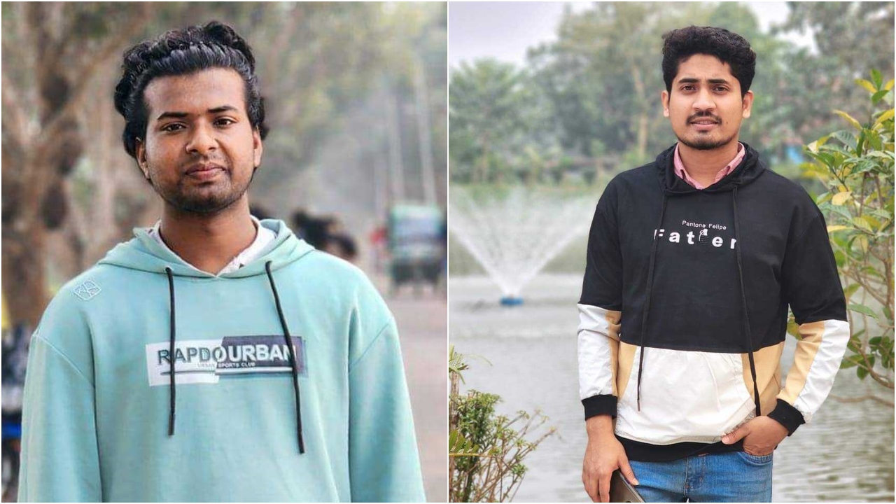 কুমিল্লা বিশ্ববিদ্যালয় সাংবাদিক সমিতির নতুন কমিটির জুবায়ের রহমান ও সাঈদ হাসান। ছবি : সংগৃহীত