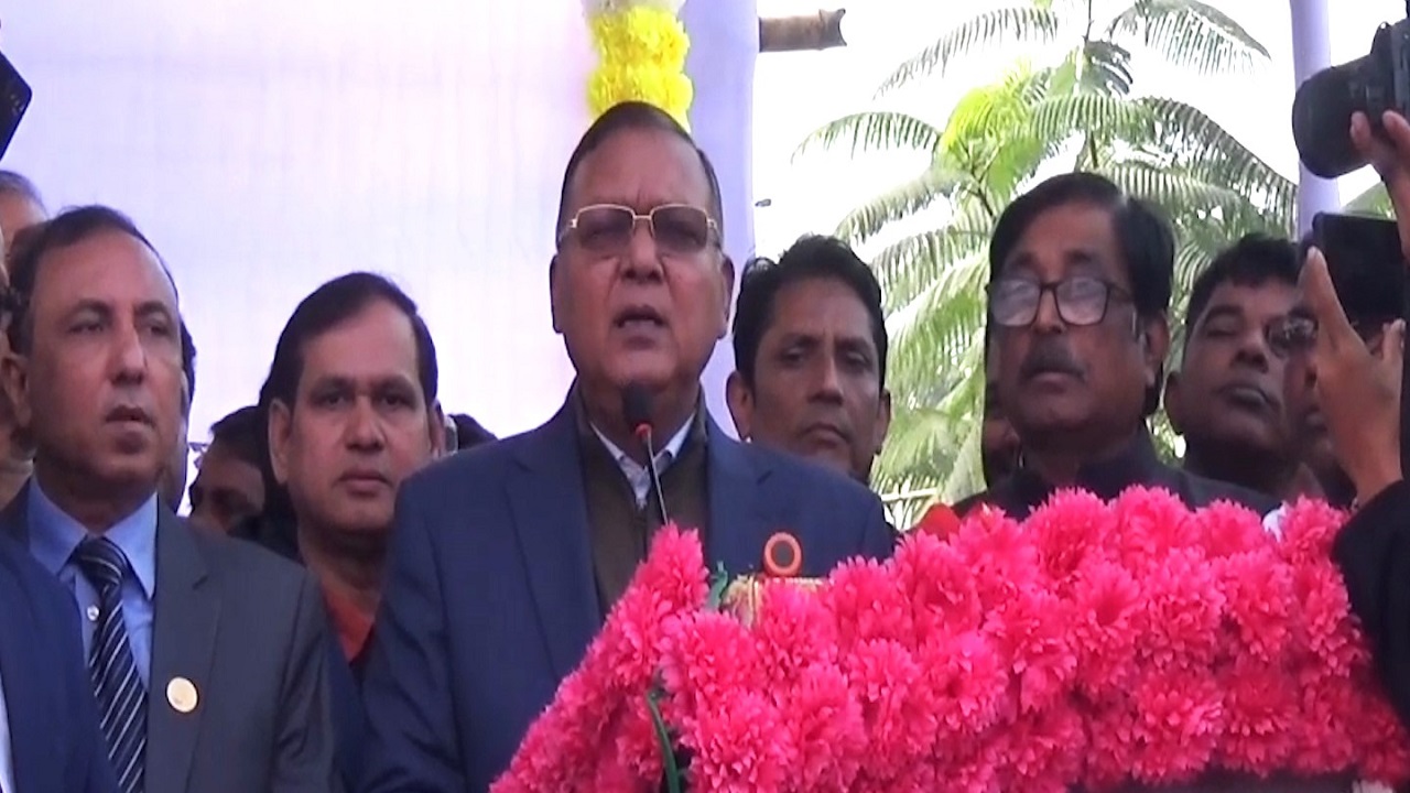 শ্রীমঙ্গলে বক্তব্য দেন কৃষিমন্ত্রী ড. মো. আব্দুস শহীদ। ছবি : কালবেলা