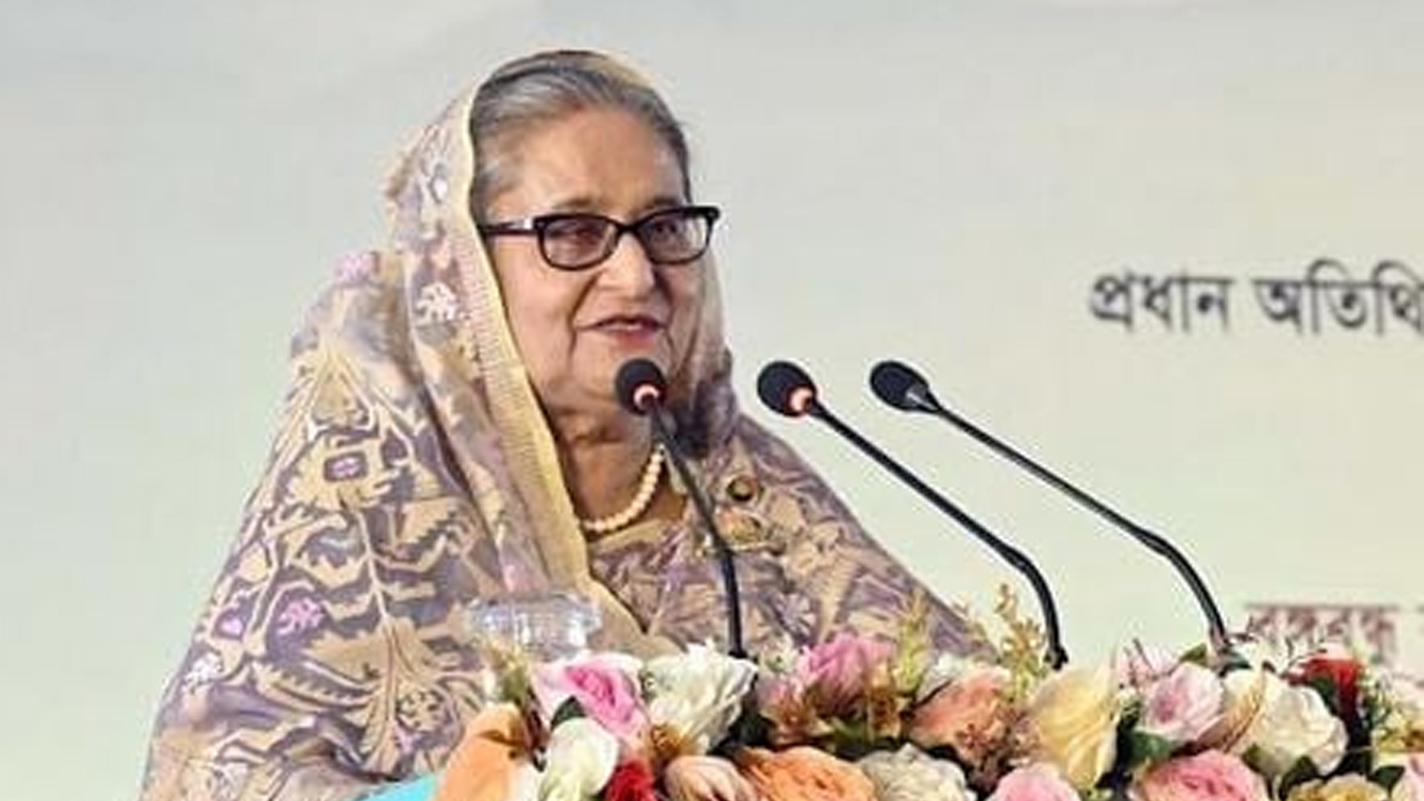 আন্তর্জাতিক বাণিজ্য মেলার উদ্বোধনী অনুষ্ঠানে প্রধানমন্ত্রী শেখ হাসিনা। ছবি : সংগৃহীত