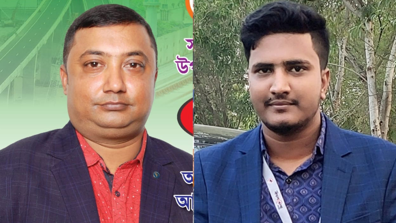 সভাপতি আনিস (ডানে) ও সাধারণ সম্পাদক গাজী ফারহাদ (বামে)। ছবি : কালবেলা