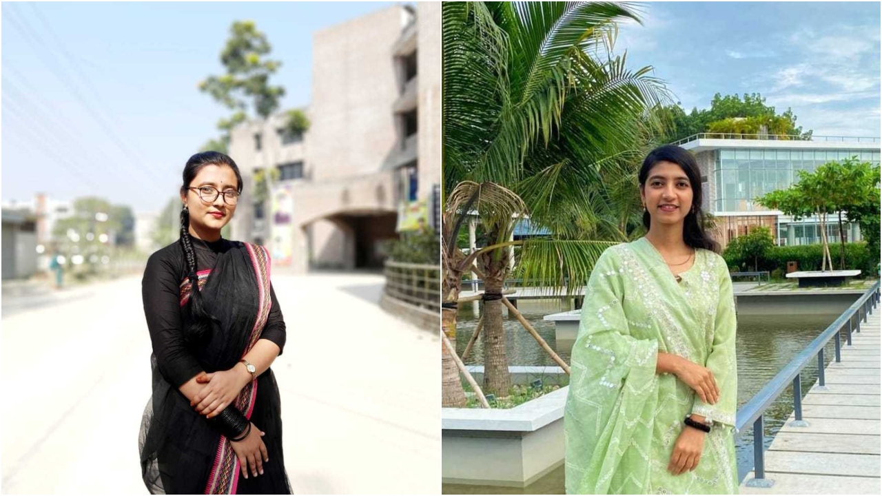 মাভাবিপ্রবি ডিবেটিং সোসাইটির নেতৃত্বে রুকসানা ও তামান্না। ছবি : সংগৃহীত