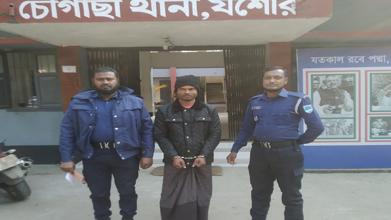 চাঁদাবাজির মামলায় গ্রেপ্তার শাহিন হোসেন। ছবি : কালবেলা