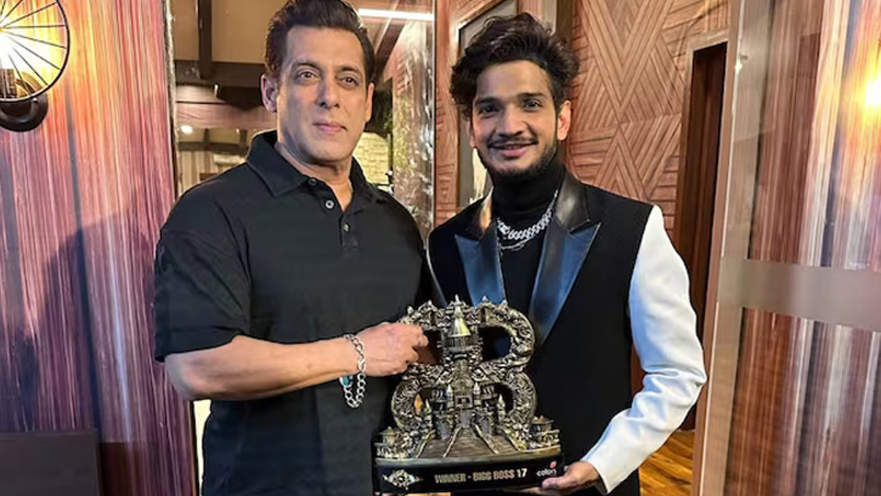 বিজয়ী মুনাওয়ার ফারুকীর নাম ঘোষণা করেন সালমান খান। ছবি : সংগৃহীত