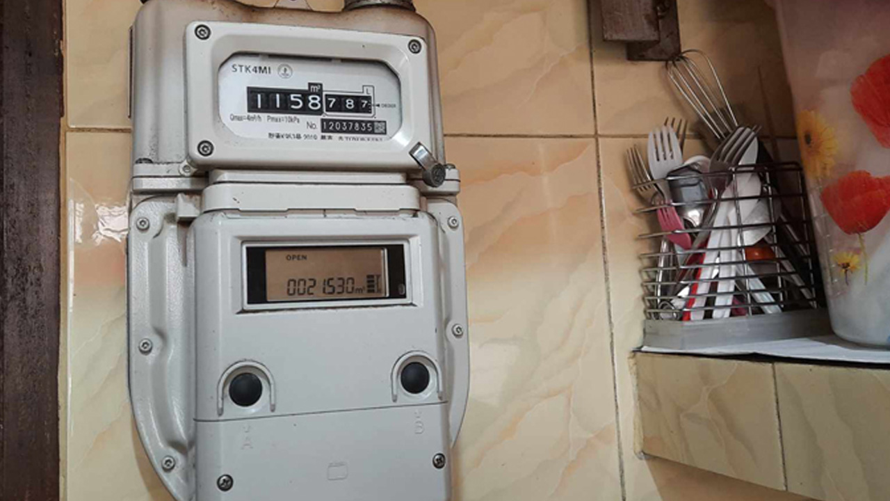 গ্যাসের প্রিপেইড মিটার। পুরোনো ছবি