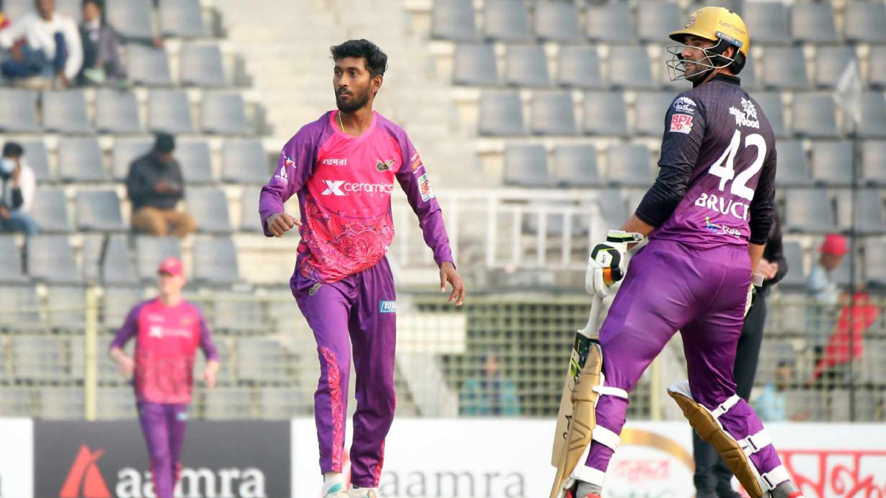 স্বল্প রানের পুঁজিতে কিছুই করতে পারলেন না সিলেটের বোলাররা। ছবি : সংগৃহীত