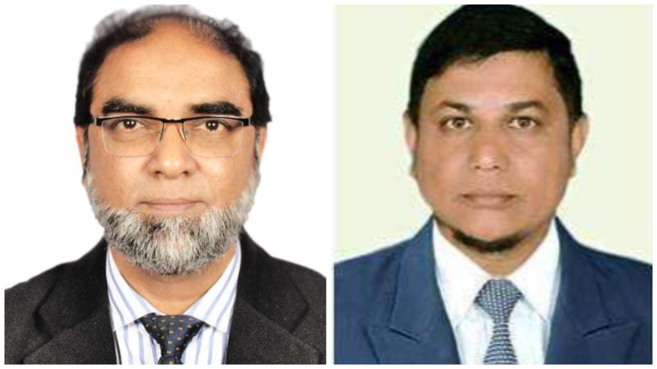 বাকৃবি শিক্ষক সমিতির নির্বাচনে জয়ী সভাপতি ও সাধারণ সম্পাদক। ছবি : কালবেলা