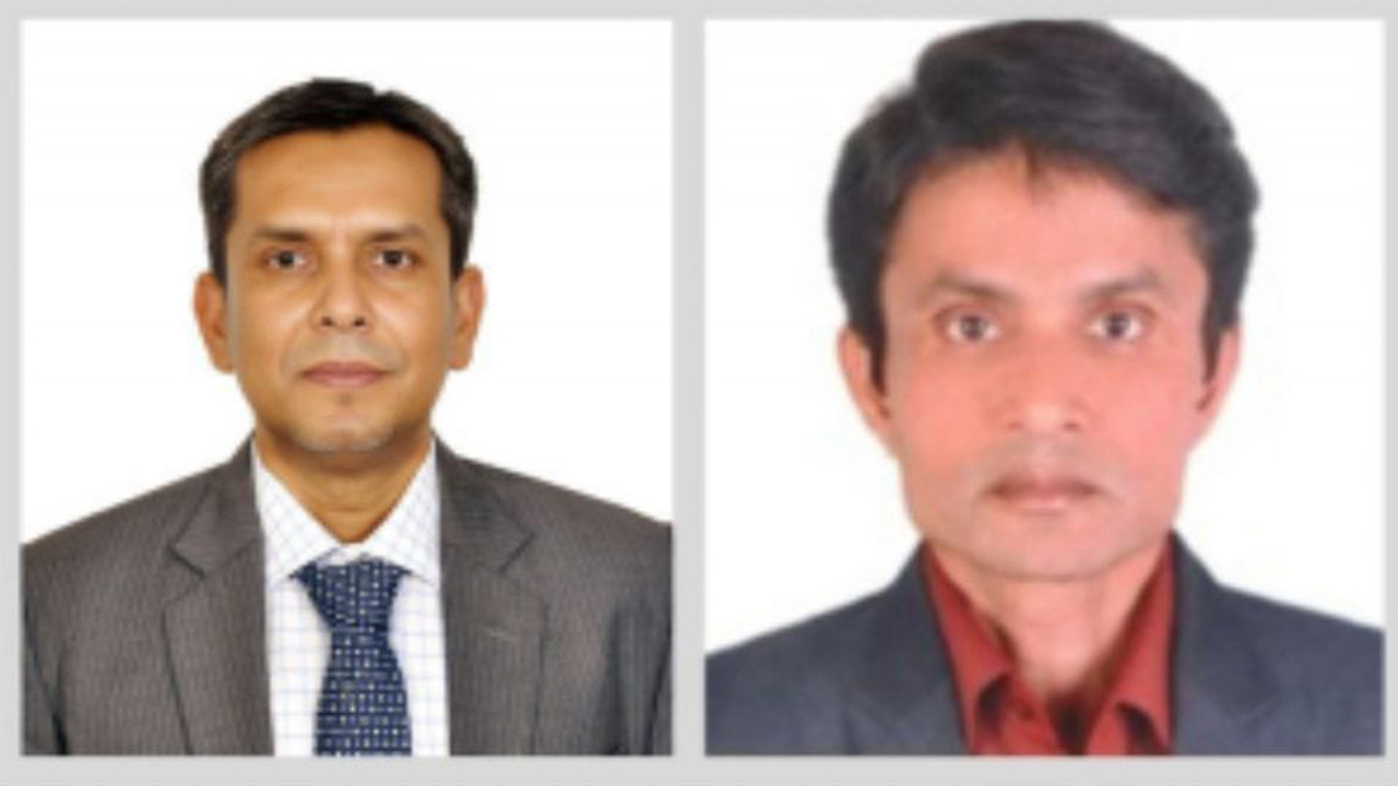 বাম থেকে নতুন সভাপতি অধ্যাপক ড. মো. আব্দুল মজিদ ও সাধারণ সম্পাদক ডা. মো. রফিকুল ইসলাম। ফাইল ছবি