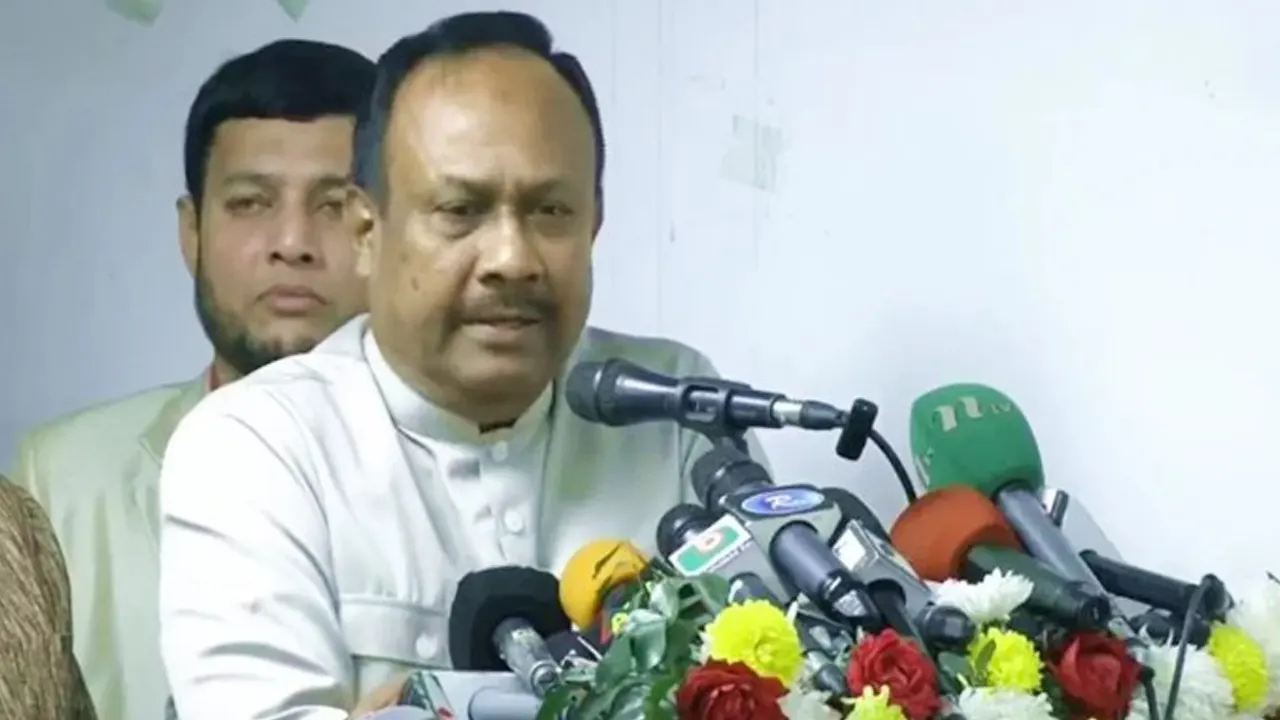 বনানী কার্যালয়ে সংবর্ধনা অনুষ্ঠানে জাতীয় পার্টি মহাসচিব মো. মুজিবুল হক চুন্নু। ছবি : সংগৃহীত