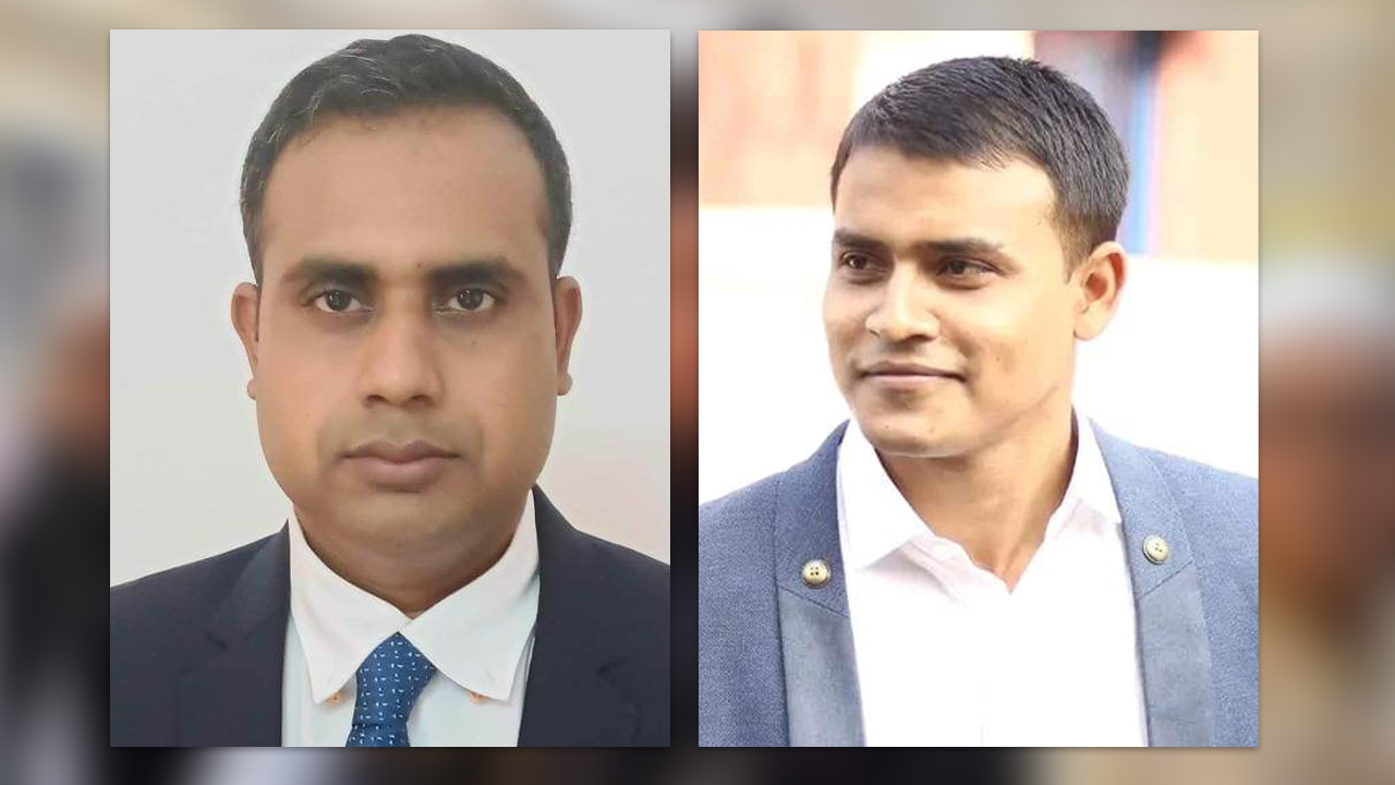বাঁয়ে সভাপতি মো. মেহেদী হাসান ও সাধারণ সম্পাদক মো. সুমন হোসাইন। ছবি : সংগৃহীত