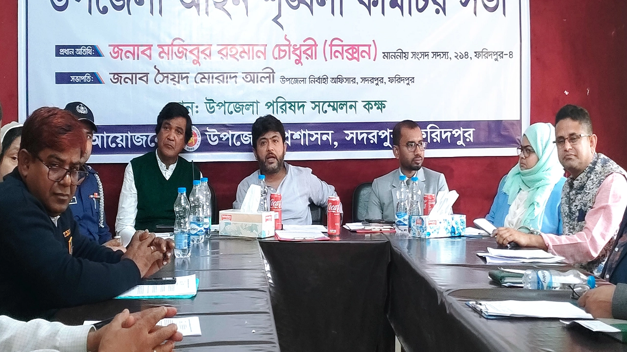 আইনশৃঙ্খলা কমিটির সভায় নিক্সন চৌধুরী। ছবি : কালবেলা