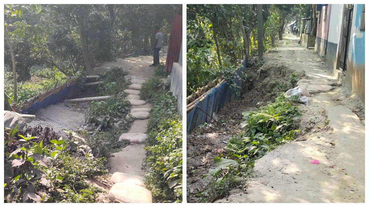 নারায়ণগঞ্জের বন্দর উপজেলার বন্দর ইউনিয়নের ১নং ওয়ার্ডের দক্ষিণ কলাবাগ রাস্তাটি দীর্ঘ ৫ বছর ধরে সংস্কার হচ্ছে না। ছবি : কালবেলা