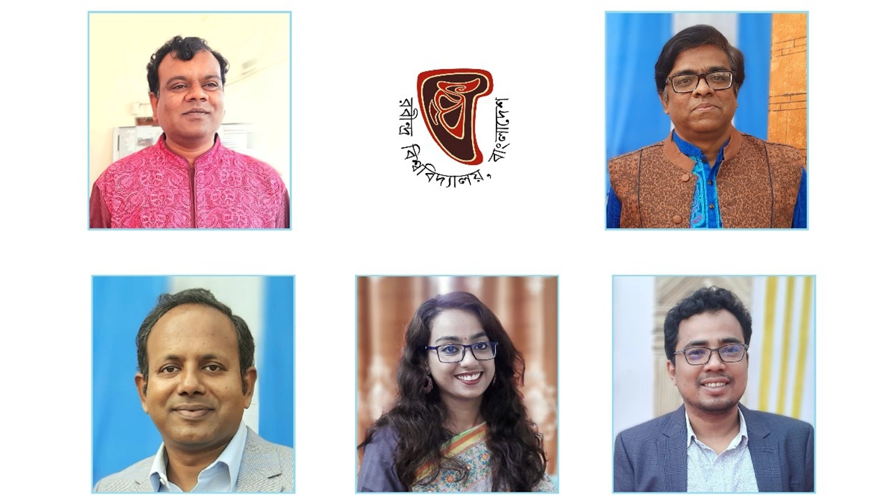 রবীন্দ্র বিশ্ববিদ্যালয়ে সিনেট সদস্য হিসেবে নিয়োগ পাওয়া শিক্ষকরা। ছবি : কালবেলা