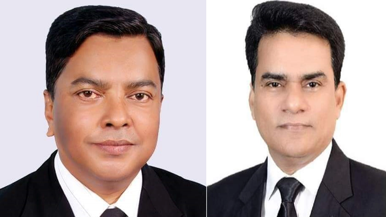 সভাপতি মোহাম্মদ নাজিম উদ্দিন চৌধুরী (বামে) ও সাধারণ সম্পাদক মোহাম্মদ আশরাফ হোসেন চৌধুরী (ডানে)। ছবি : সংগৃহীত
