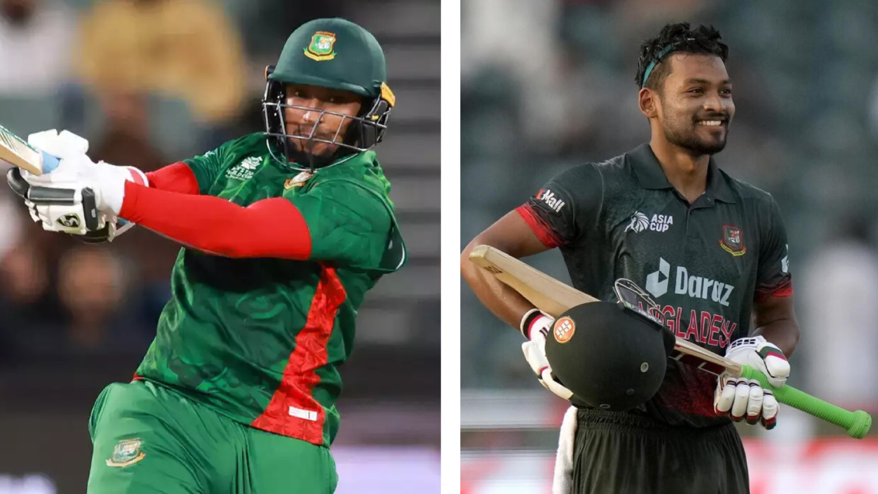 সাকিব আল হাসান ও নাজমুল হোসেন শান্ত । ছবি: সংগৃহীত