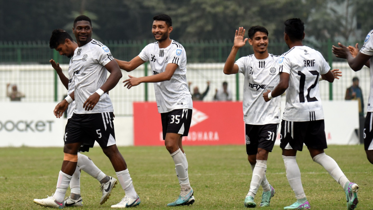 গোলের পর এমানুয়েল সানডে। ছবি : সংগৃহীত