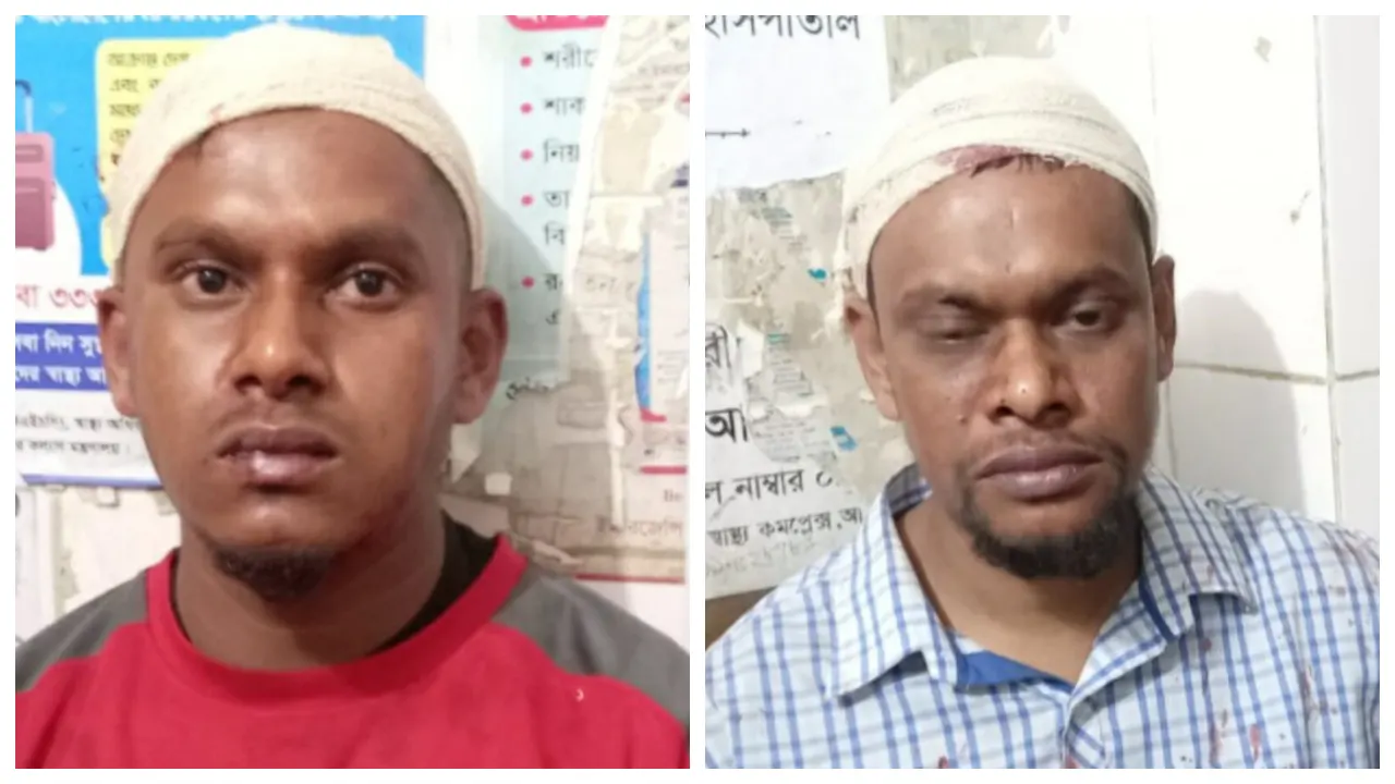 মেহেদি হাসান (বাঁয়ে), শারীরিক প্রতিবন্ধী জুজু মিয়া (ডানে)। ছবি : কালবেলা