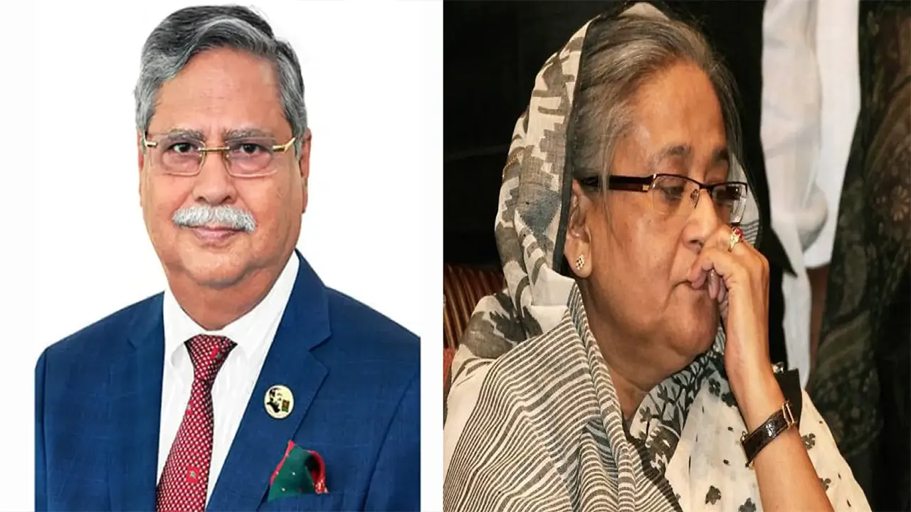 রাষ্ট্রপতি মো. সাহাবুদ্দিন  ও প্রধানমন্ত্রী শেখ হাসিনা। ছবি : সংগৃহীত