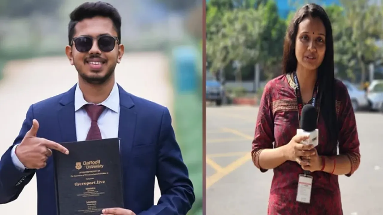 তুষার হাওলাদার ও অভিশ্রুতি শাস্ত্রী। পুরোনো ছবি