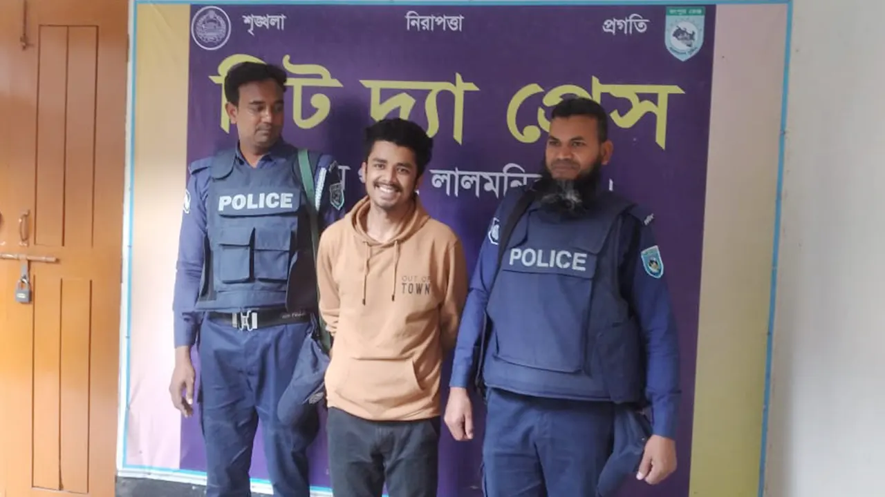 গ্রেপ্তারকৃত শ্রমিকলীগ নেতা সাজ্জাদ হোসেন। ছবি : কালবেলা