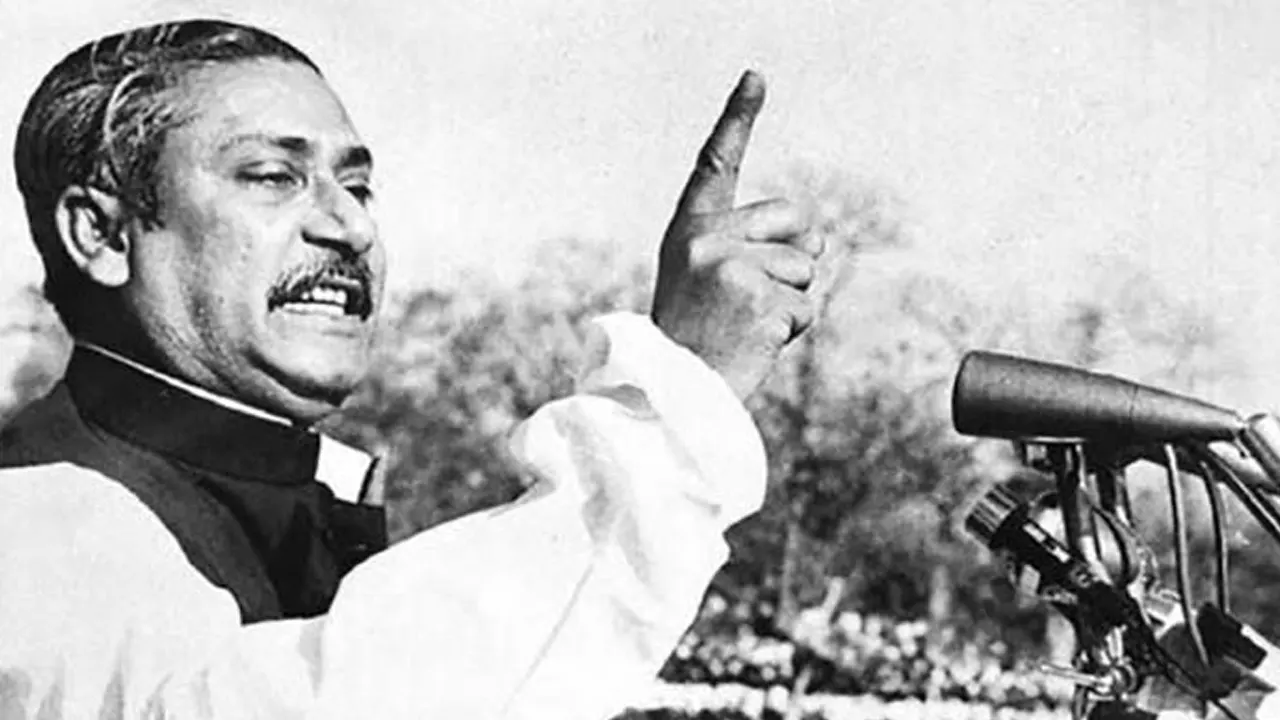৭ মার্চে বঙ্গবন্ধুর প্রতিকৃতিতে প্রধানমন্ত্রীর শ্রদ্ধা