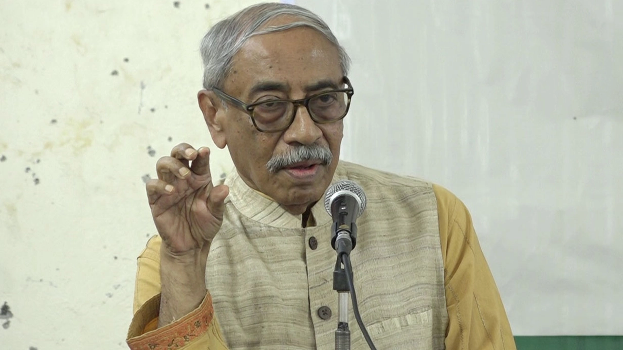 রংপুর পাবলিক লাইব্রেরি হলরুমে ‘সম্প্রীতির বাংলাদেশ’ শীর্ষক আলোচনাসভায় শাহরিয়ার কবির। ছবি : সংগৃহীত