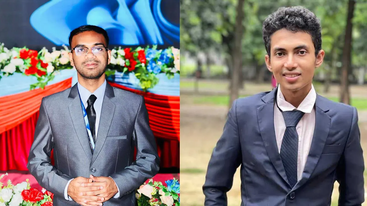 ইনজামামুল হক খান আলভী এবং মোহতাসিন বিল্লাহ ইমন। ছবি : কালবেলা