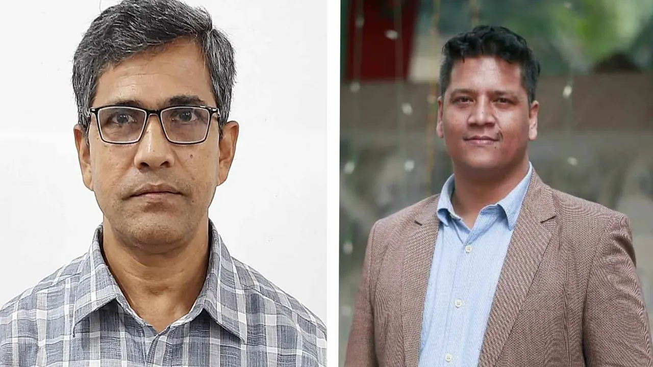 সভাপতি অধ্যাপক ড. জাকারিয়া মিয়া এবং সাধারণ সম্পাদক সহকারী অধ্যাপক শাহ মো. আরিফুল আবেদ। ছবি : কালবেলা