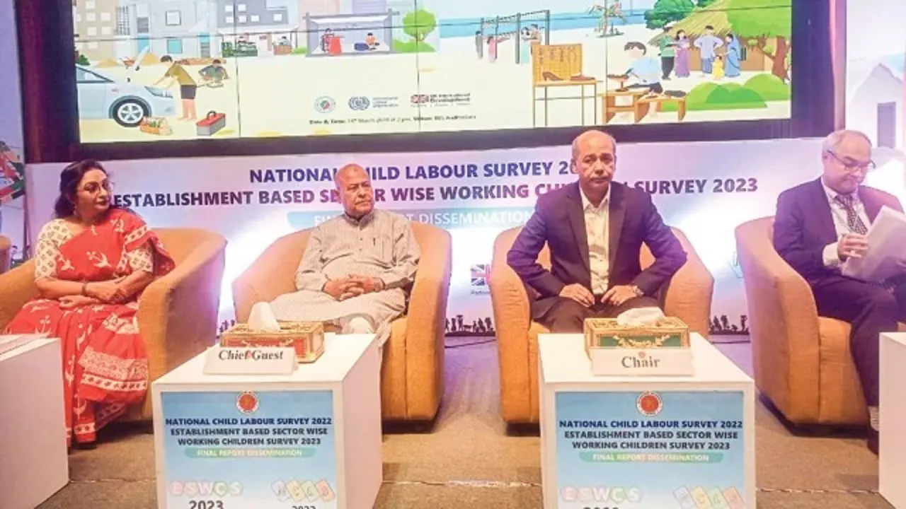 জরিপ প্রতিবেদন প্রকাশ অনুষ্ঠানে প্রধান অতিথি ছিলেন পরিকল্পনা প্রতিমন্ত্রী মো. শহীদুজ্জামান সরকার। সৌজন্য ছবি