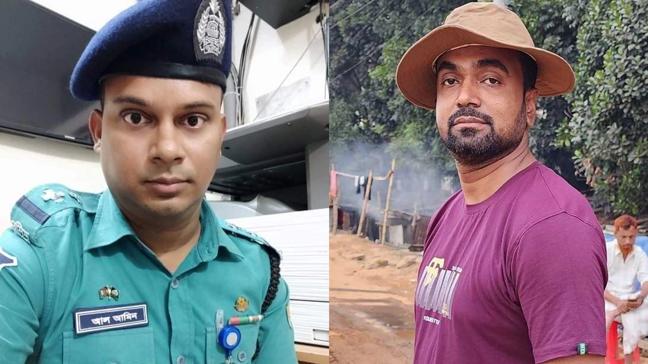 উপপরিদর্শক টি.এম, আল আমিন এবং এএসআই মো. ওয়াসিম। ছবি : সংগৃহীত