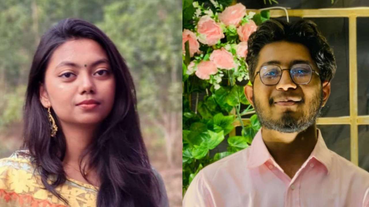 সাস্ট ক্যারিয়ার ক্লাবের সভাপতি শাবরিনা আফরোজ মিতু ও সাধারণ সম্পাদক আজমাইন আবরেসাম। ছবি : কালবেলা