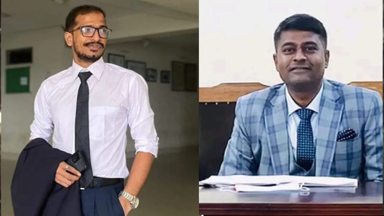 অবন্তিকার সহপাঠী আম্মান সিদ্দিকী (বাঁয়ে) ও জবির সহকারী প্রক্টর দ্বীন ইসলাম (ডানে)। ছবি : সংগৃহীত