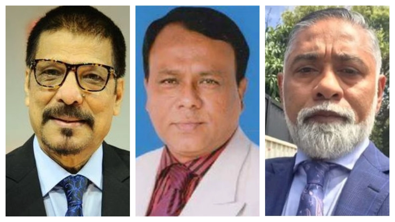 মাসুদ আহমেদ তালুকদার, অধ্যক্ষ সেলিম ভূঁইয়া, রাশেদুল হক। ছবি : সংগৃহীত