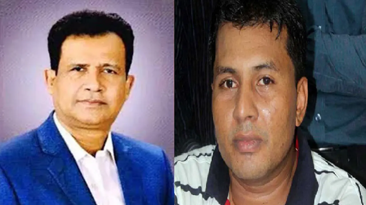 বিএনপির তথ্যবিষয়ক সম্পাদক আজিজুল বারী হেলাল ও বিএনপির কেন্দ্রীয় নির্বাহী কমিটির সদস্য আকরামুল হাসান মিন্টু। ছবি : সংগৃহীত