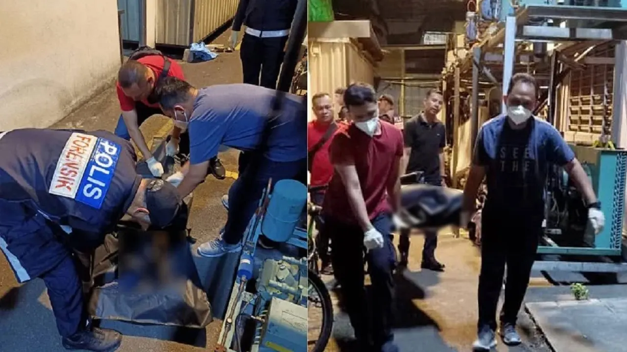 ঘটনার পর নিহত বাংলাদেশির মরদেহ উদ্ধার করছে মালয়েশিয়া পুলিশ। ছবি : সংগৃহীত