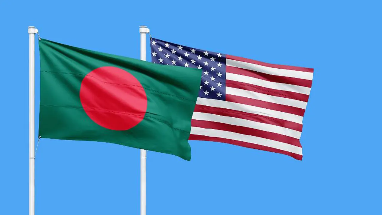 বাংলাদেশ ও যুক্তরাষ্ট্রের পতাকা। ছবি : সংগৃহীত