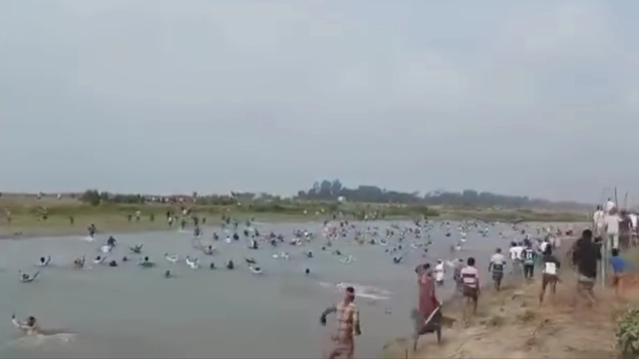 মাছ ধরা নিয়ে দুই পক্ষের সংঘর্ষ। ছবি : সংগৃহীত