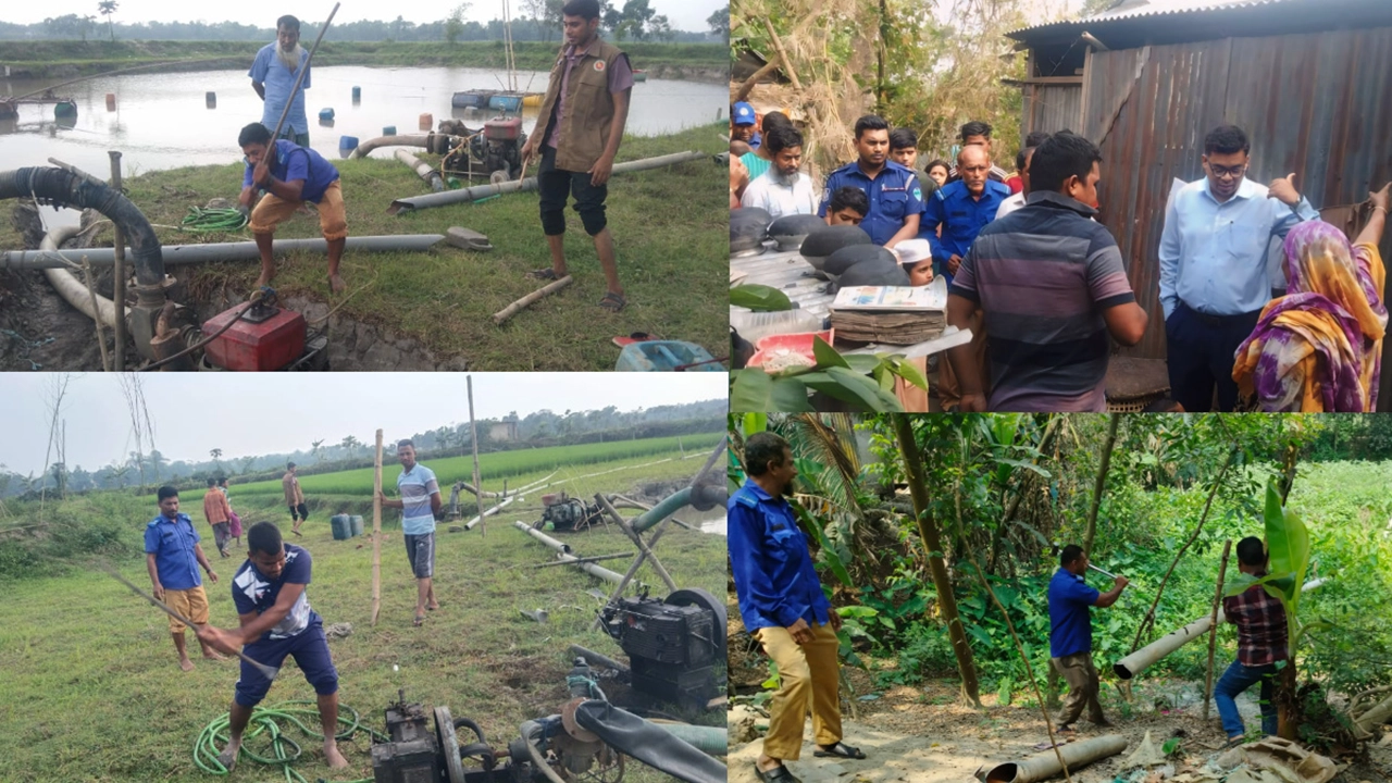 কুমিল্লার ব্রাহ্মণপাড়ায় নিষিদ্ধ খননযন্ত্র (ড্রেজার) পাইপ ও সরঞ্জাম ধ্বংস করেছে প্রশাসন। ছবি : কালবেলা