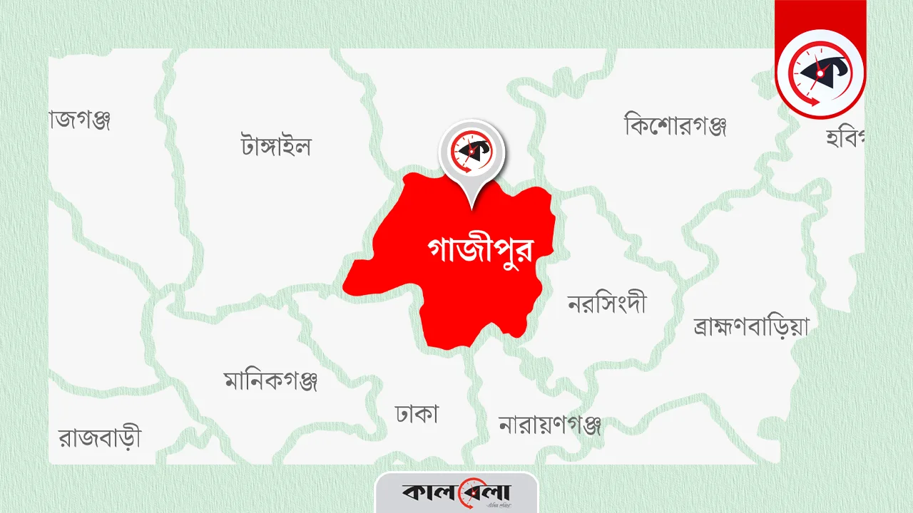 গাজীপুর জেলা ম্যাপ। গ্রাফিক্স : কালবেলা