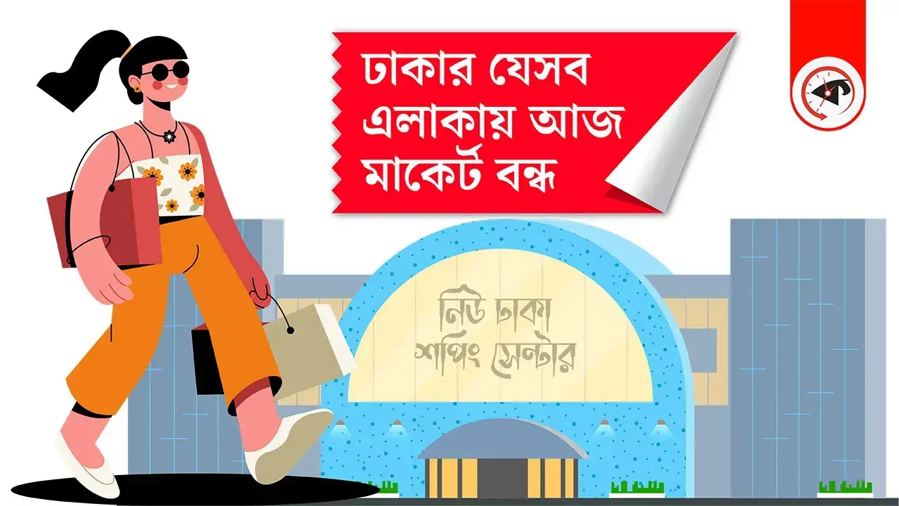 শুক্রবার রাজধানীর বিভিন্ন মার্কেট বন্ধ থাকে। গ্রাফিক্স : কালবেলা