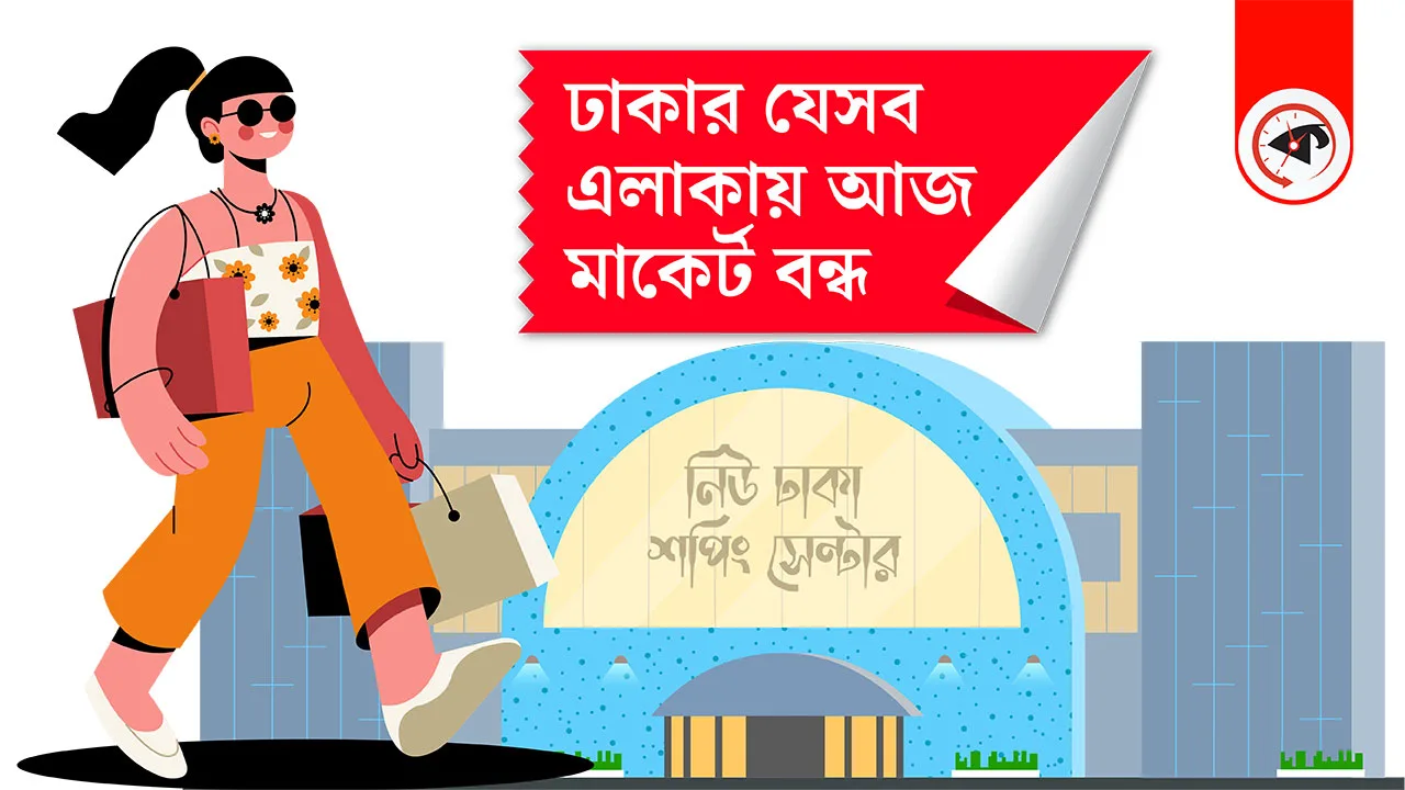 সাপ্তাহিক ছুটি হিসেবে শনিবার রাজধানী ঢাকার বিভিন্ন মার্কেট-দোকান-দর্শনীয় স্থান বন্ধ থাকে। গ্রাফিক্স : কালবেলা