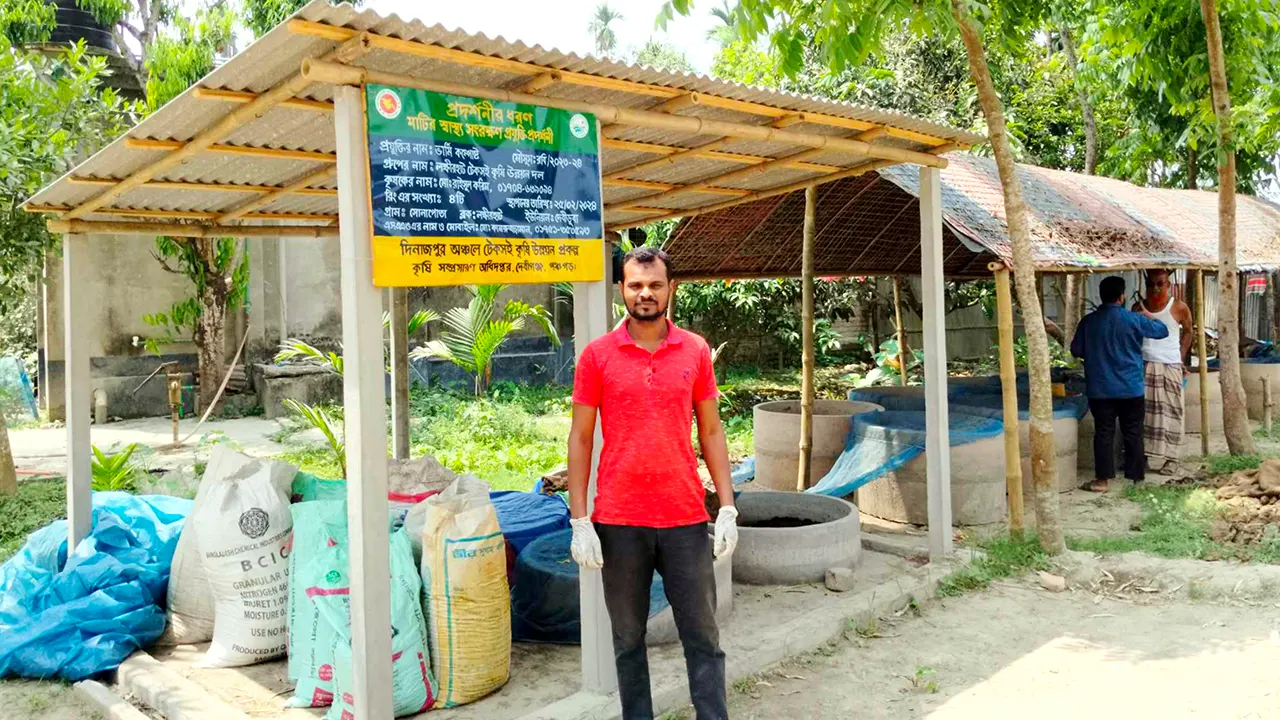 কৃষি উদ্যোক্তা রাসেল প্রধান। ছবি : কালবেলা