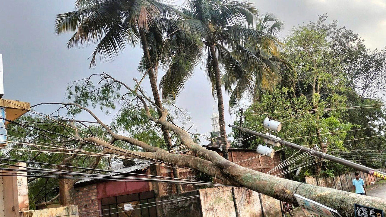 মৌলভীবাজারের শ্রীমঙ্গলে শিলাবৃষ্টি ও কালবৈশাখী ঝড়। ছবি : কালবেলা