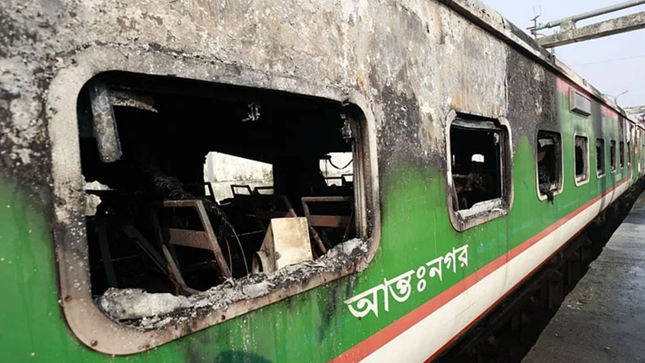 সম্প্রতি ট্রেন দুর্ঘটনার একটি চিত্র। ছবি : কালবেলা