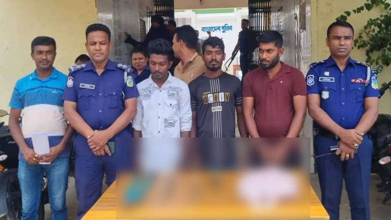 ডাকাতির প্রস্তুতিকালে গ্রেপ্তারকৃত ৩ ডাকাত। ছবি : কালবেলা