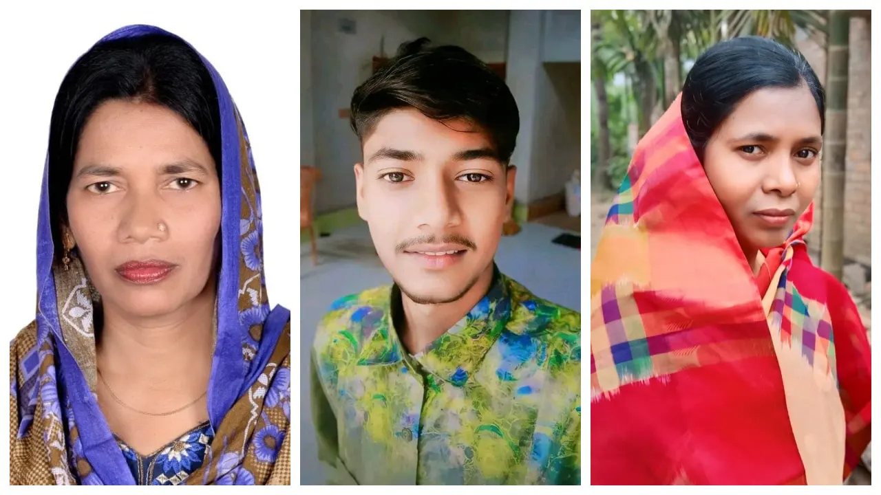 খালা হালিমা বেগম (বাঁয়ে), ছেলে সোহান আলী (মাঝে), মা নাসিমা বেগম (সর্ব ডানে)। ছবি : সংগৃহীত