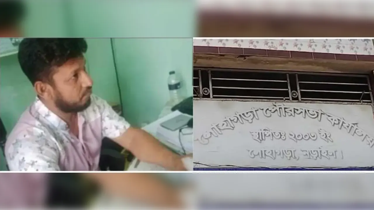 পৌরসভা অফিসের কার্য সহকারী মো. কবির হোসেন। ছবি : কালবেলা