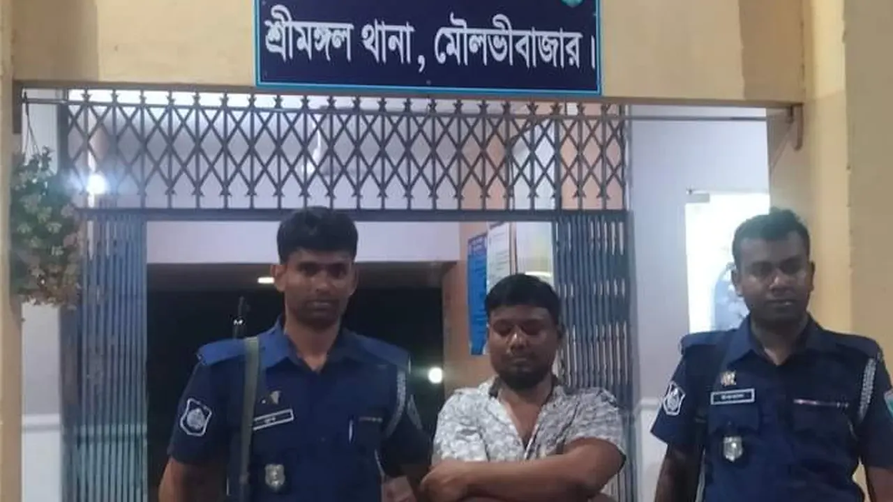 স্ত্রীর শরীরে গরম পানিয়ে ঢেলে দেওয়ার ঘটনায় স্বামী জীবন মিয়াকে আটক করেছে পুলিশ। ছবি : কালবেলা