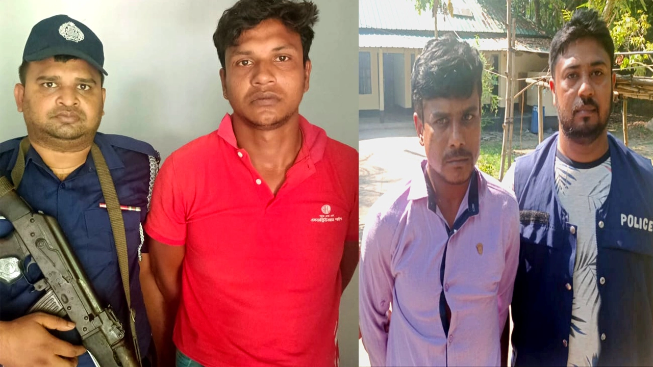 আটককৃত দুই অভিযুক্ত। ছবি : কালবেলা