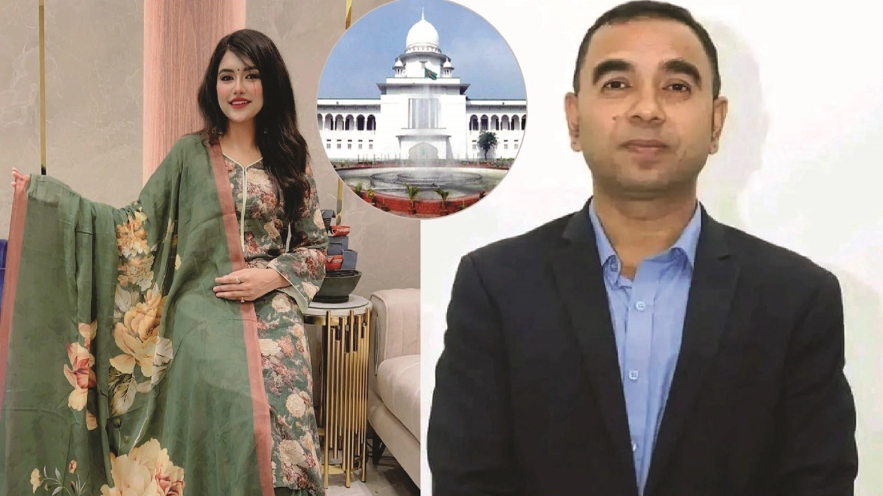 বাঁ থেকে রোবাইয়াত ফাতিমা তনি ও ভোক্তা অধিদপ্তরের সহকারী পরিচালক আব্দুল জব্বার মন্ডল। ছবি : কালবেলা