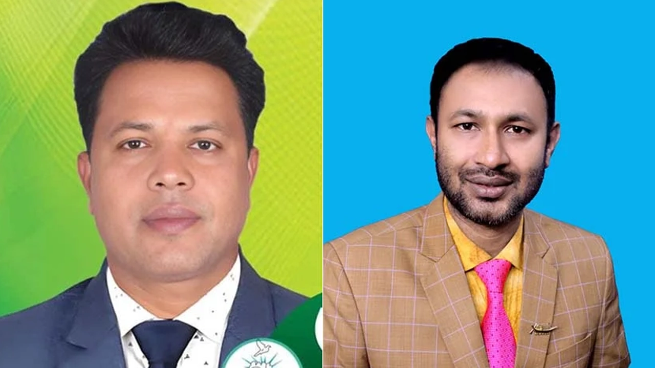 সভাপতি অ্যাড. গাউছুল আজম (ভিপি) মাসুম (বামে) ও সাধারণ সম্পাদক খোকন সাহা (ডানে)। ছবি : সংগৃহীত